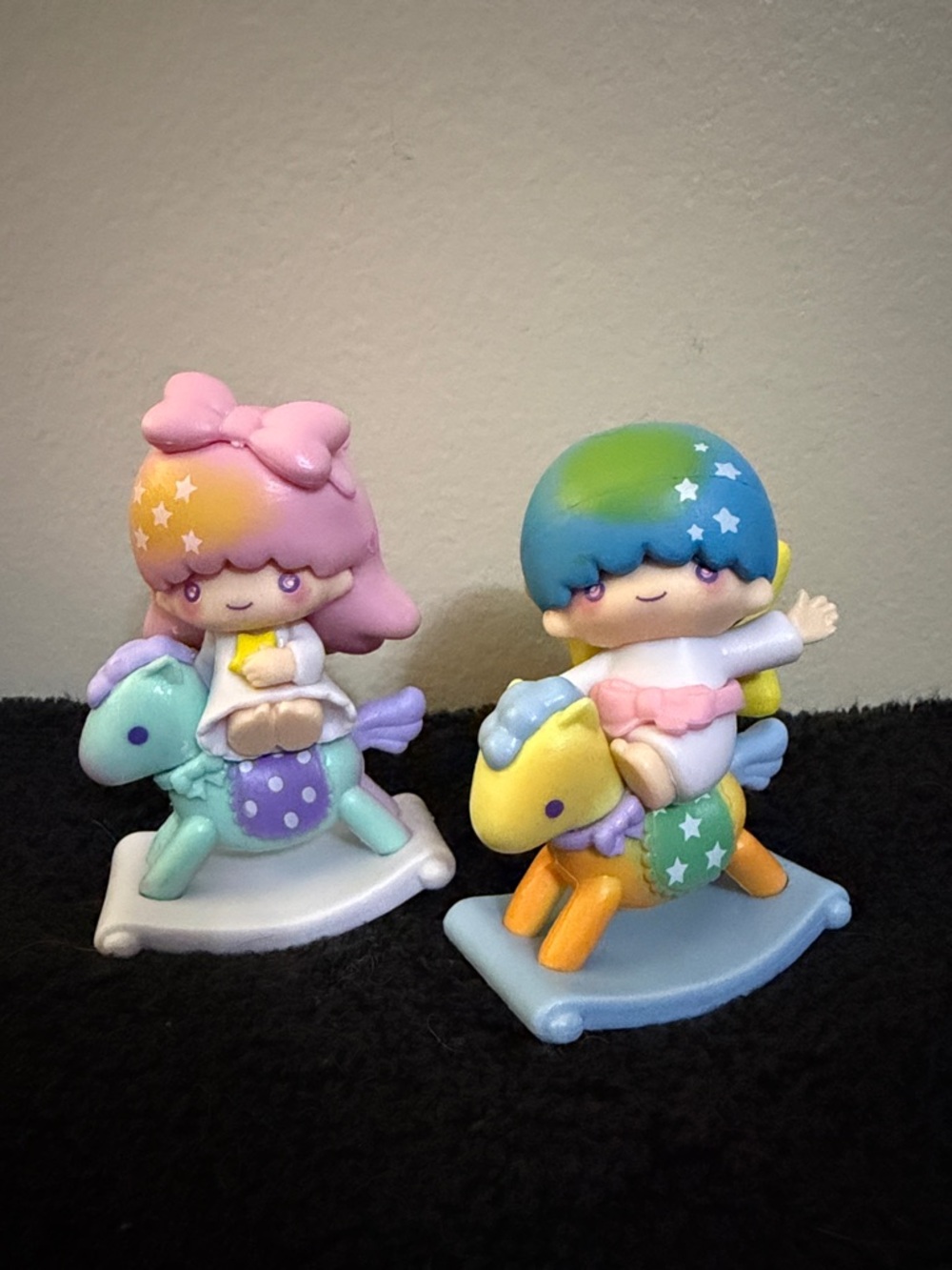 Pastel Rocking Horse Kids Toy Set - Pink & Blue